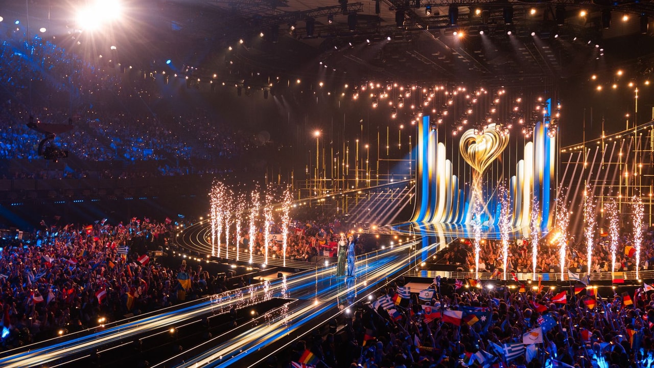 Illustrative live arena view for the 11-country Eurovision Asia 2026 lineup in Bangkok